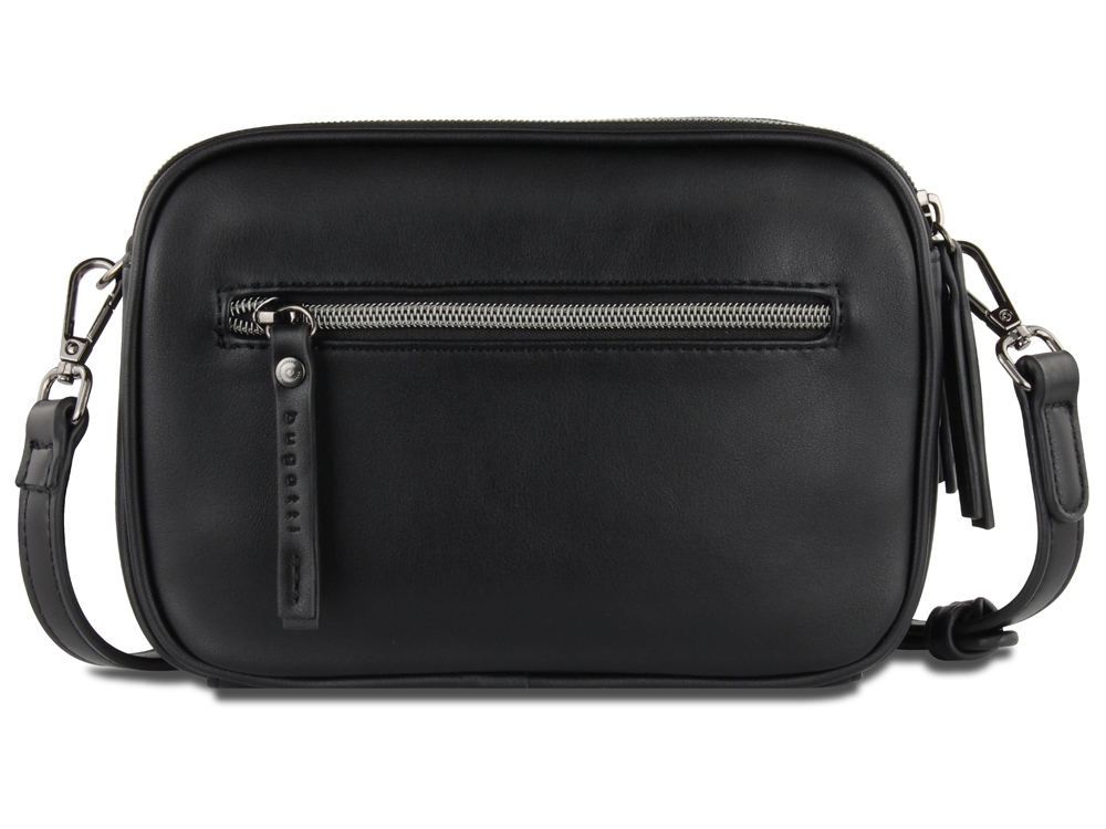 Сумка кросс-боди женская BUGATTI Almata, чёрная, полиуретан, 21,5х6х15 см-5