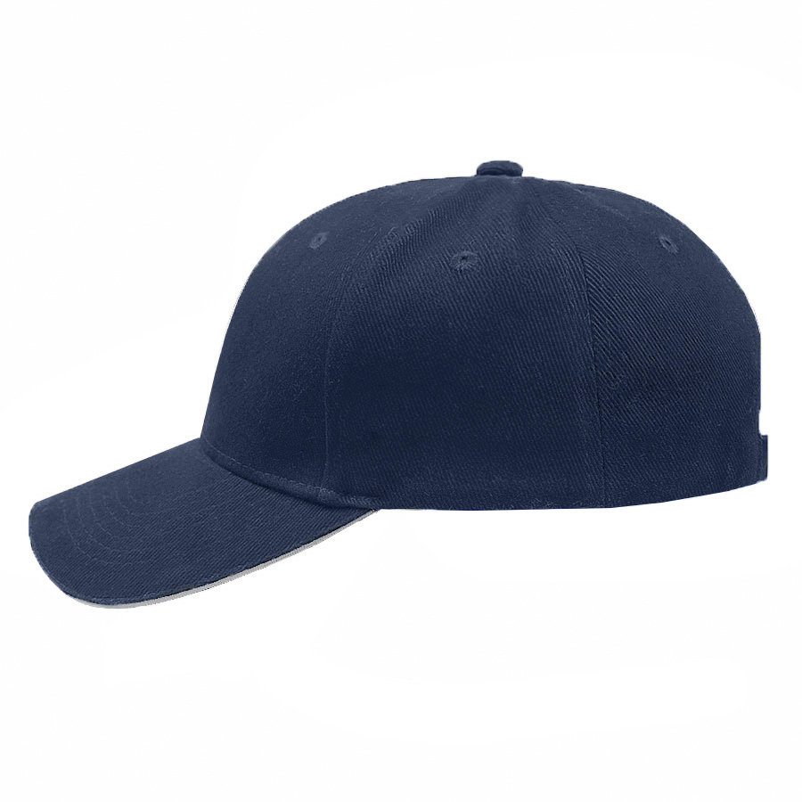 Бейсболка Smart Sandwich 370, глубокий синий, серый-2