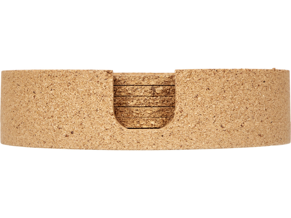 Набор костеров из пробки на подставке из пробки Krock-5