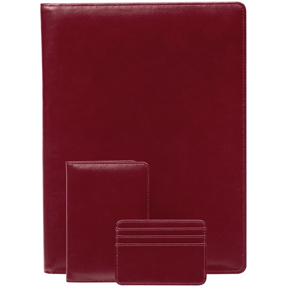 Обложка для паспорта Signature, бордовая-4