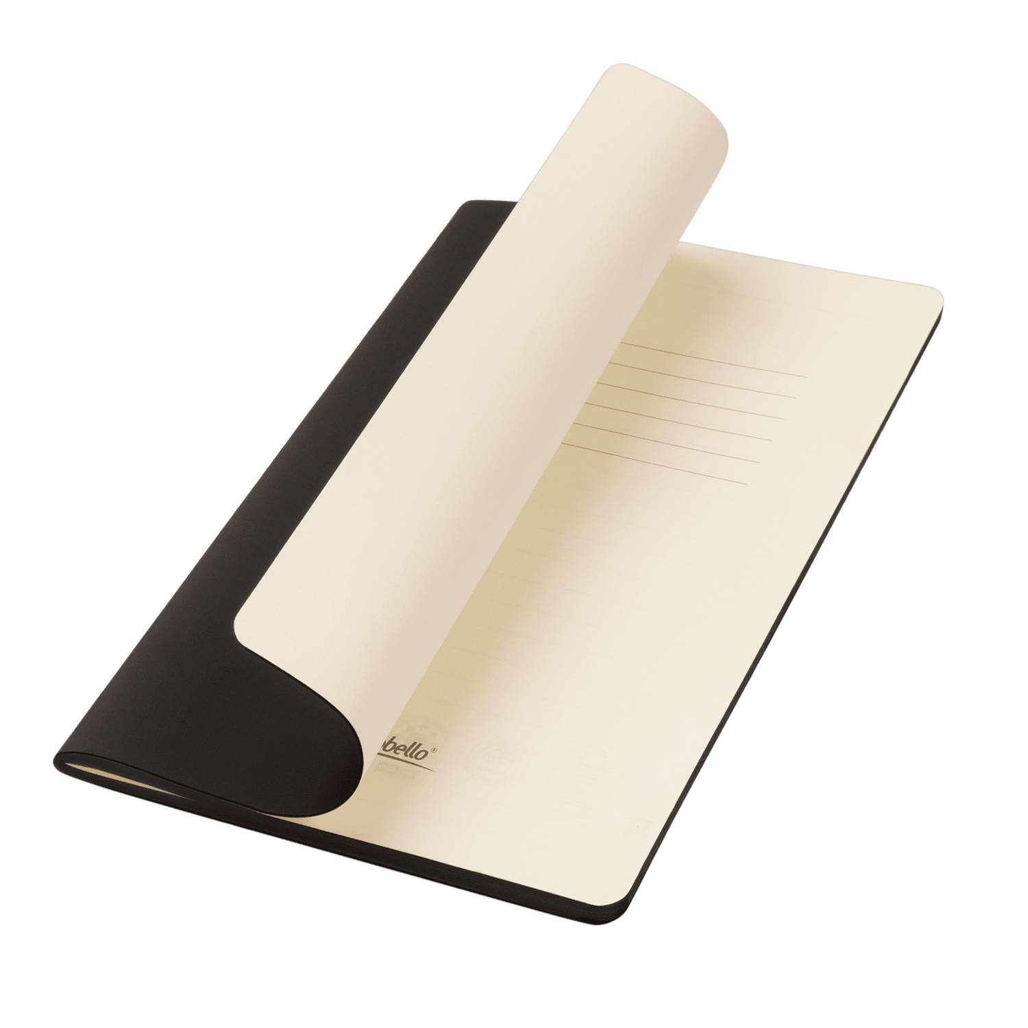 Блокнот Alpha slim, черный-0