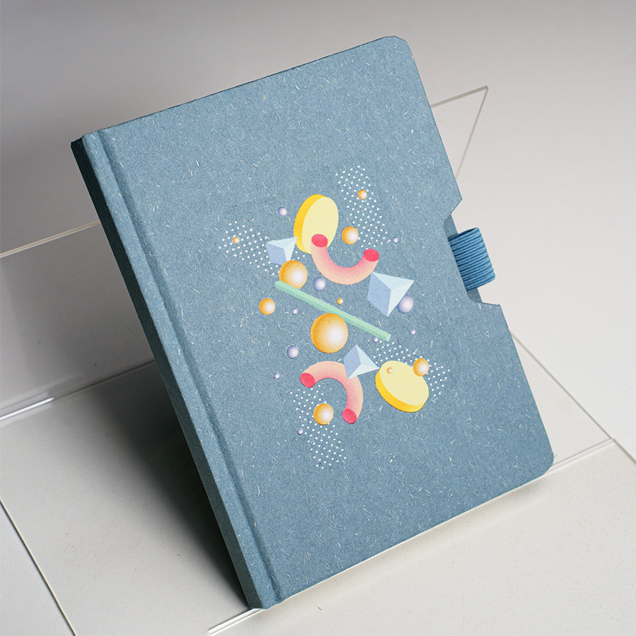 Блокнот MEMO, размер 130*170 мм, серый, блок в клетку, серый-5