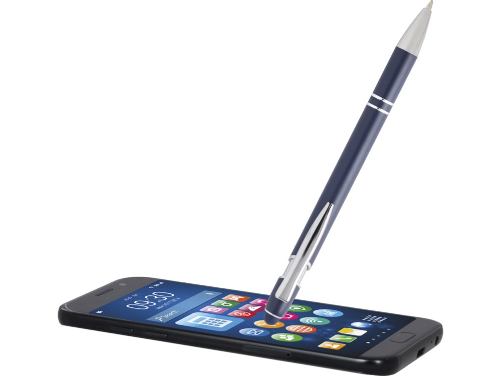 Kish шариковая ручка с серебристой отделкой - Темно - синий (синие чернила)-4