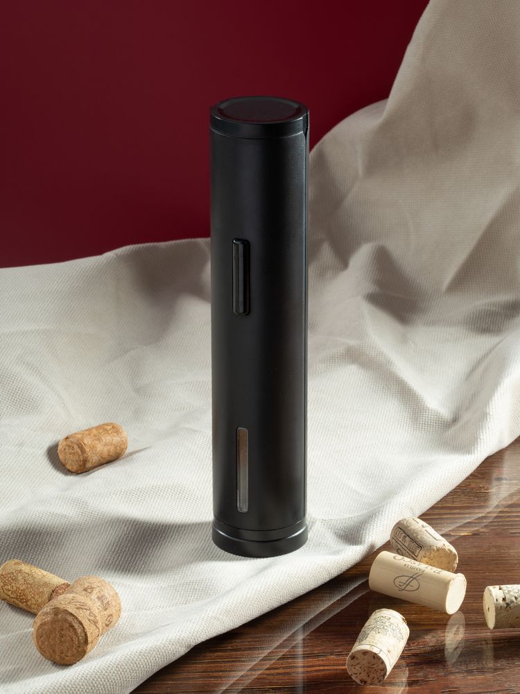 Электрический штопор с ножом для фольги Wine Crime, черный-3