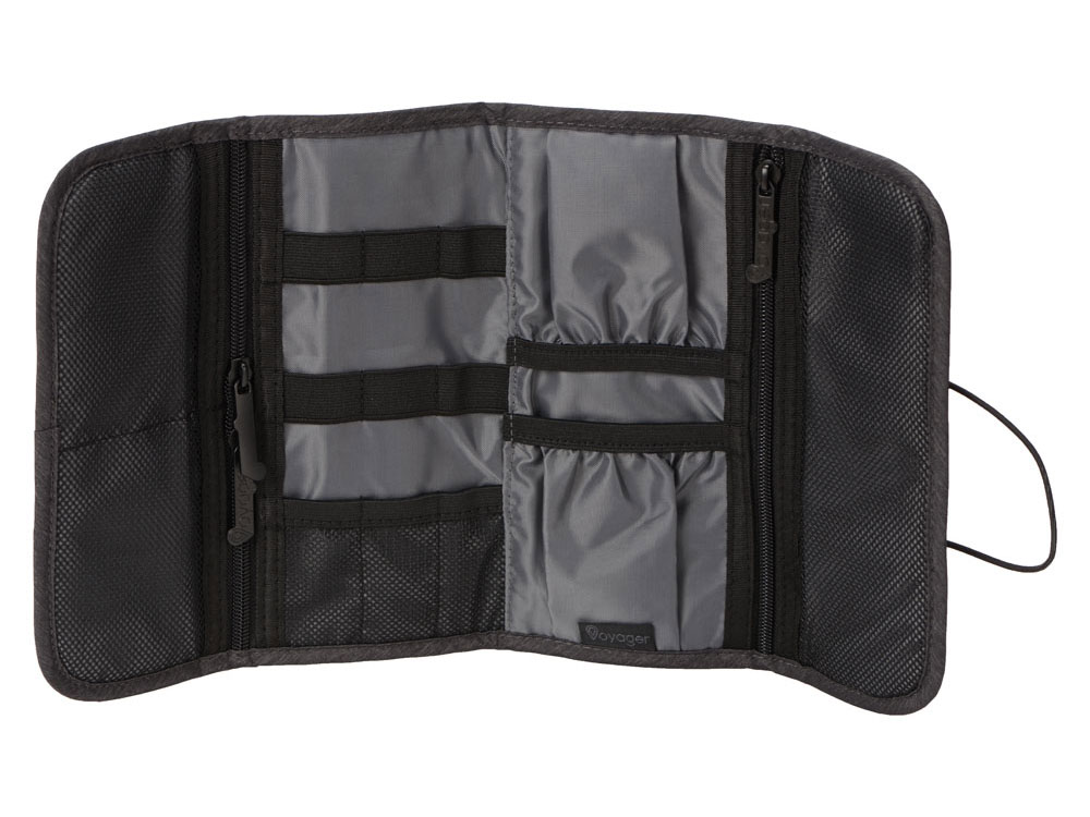 Органайзер District для электроники на резинке, темно-серый-3
