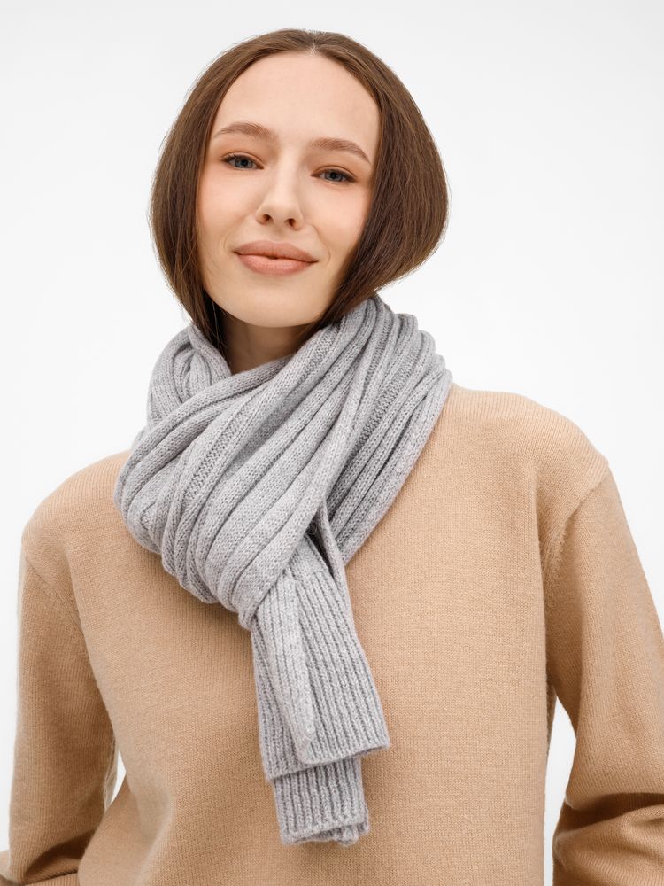 Шарф Bellish, светло-серый меланж-3