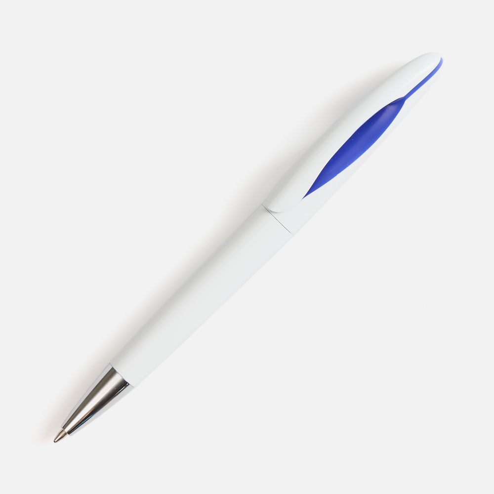 Ручка шариковая Nave, белая с синим-0