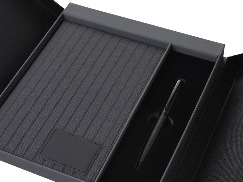 Подарочный набор Bradburry &Co с блокнотом А5 и ручкой, черный-3
