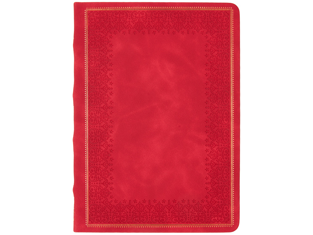 Ежедневник недатированный А5 Royal, красный с бронзовым срезом-1