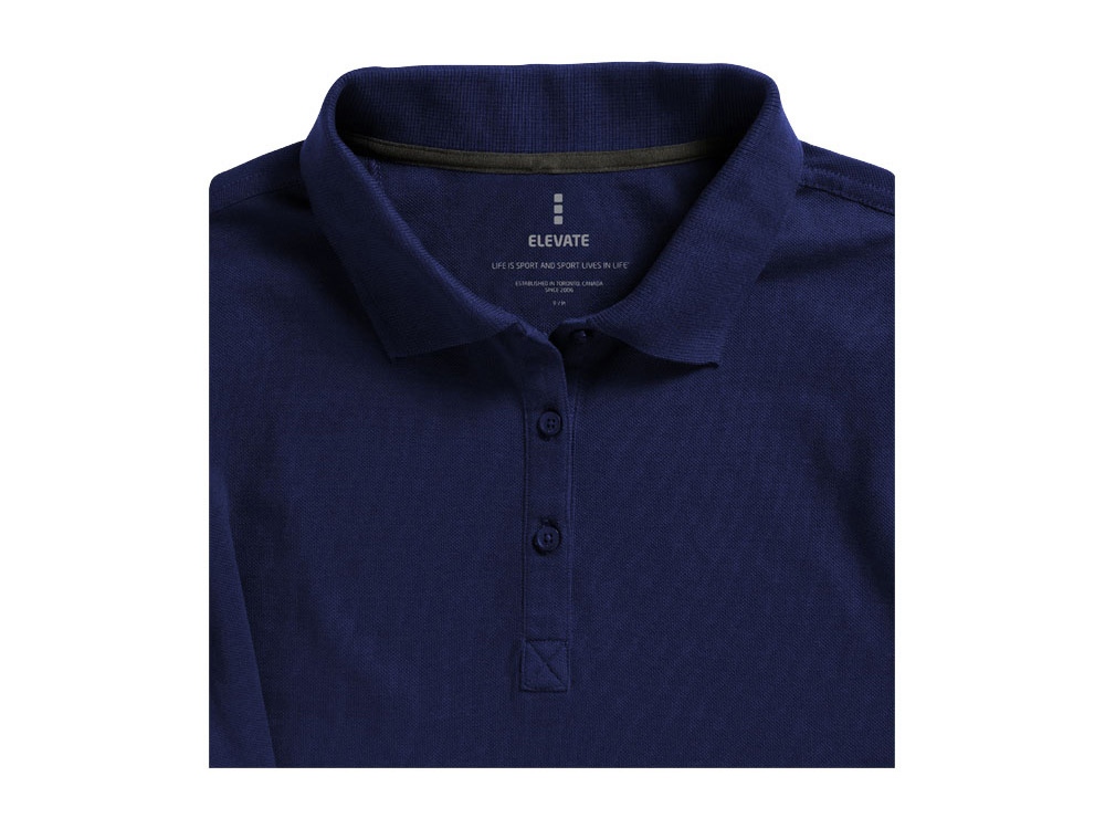 Рубашка поло Oakville женская с длинным рукавом, темно-синий-3