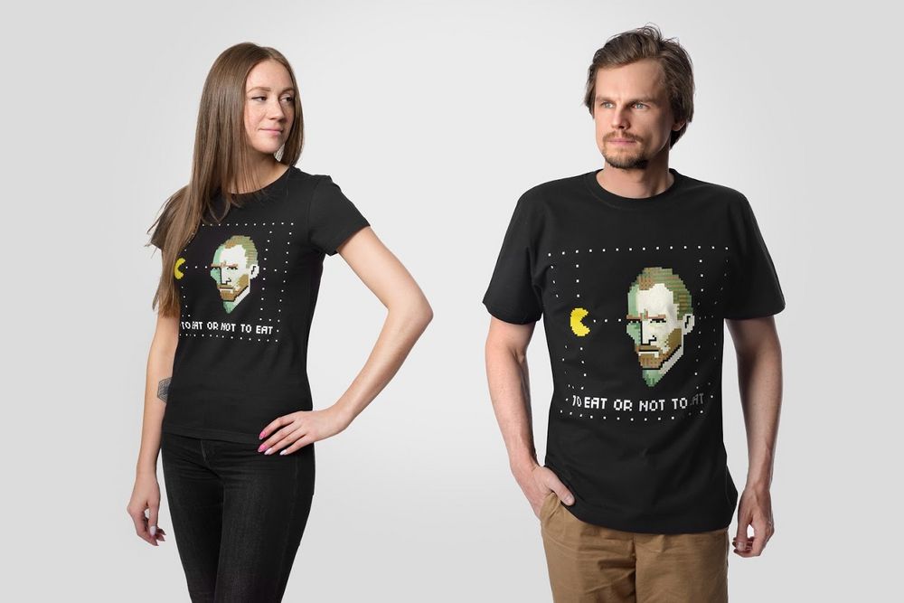 Футболка мужская «Ван-Пакман», черная-4