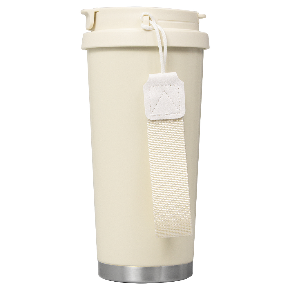 Термокружка Cosmostar, Бежевый/ серебро-4