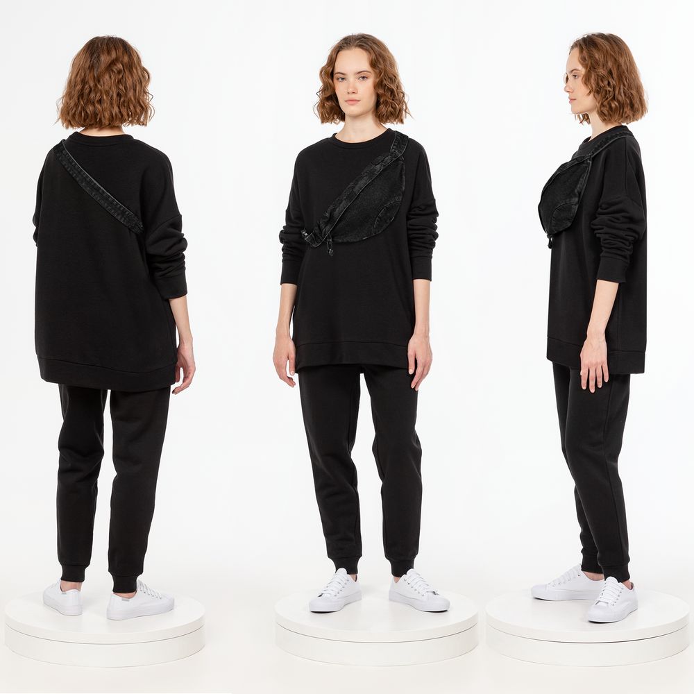 Поясная сумка W6, черная-4