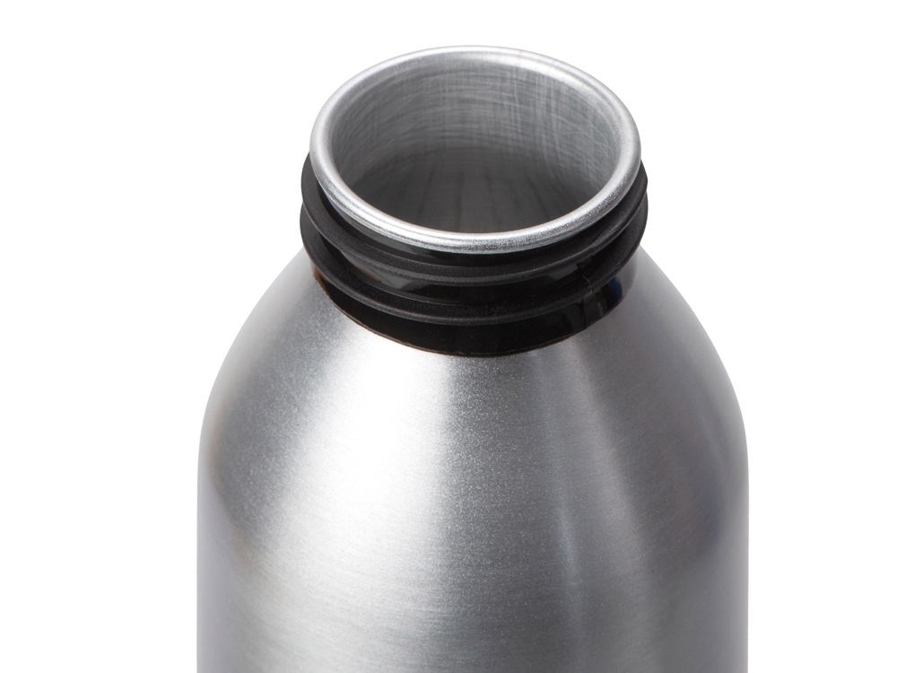 Алюминиевая бутылка для воды с ручкой Plain Alu, 650 мл, серебристый-1