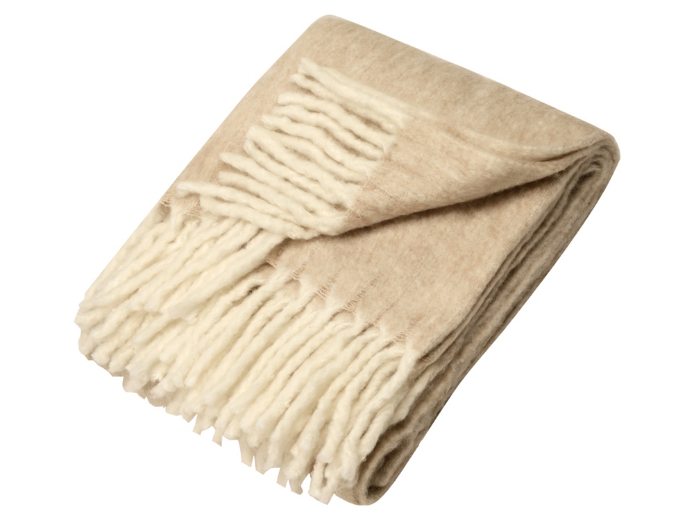 Плед Warmy с шерстью, бежевый-2