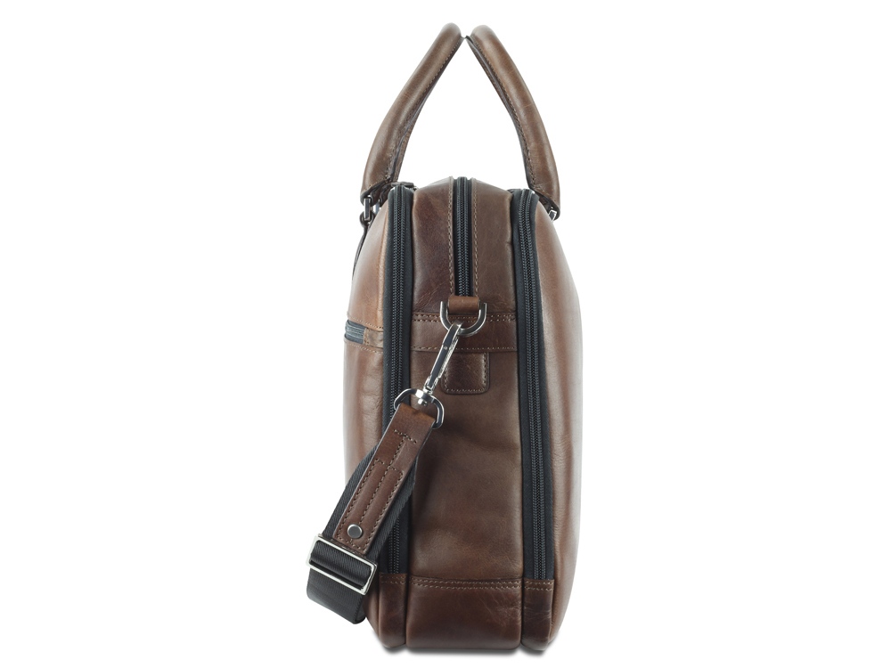 Сумка Mano Don Valentino, натуральная кожа в коричневом цвете, 41,5 х 31 х 10 см-3