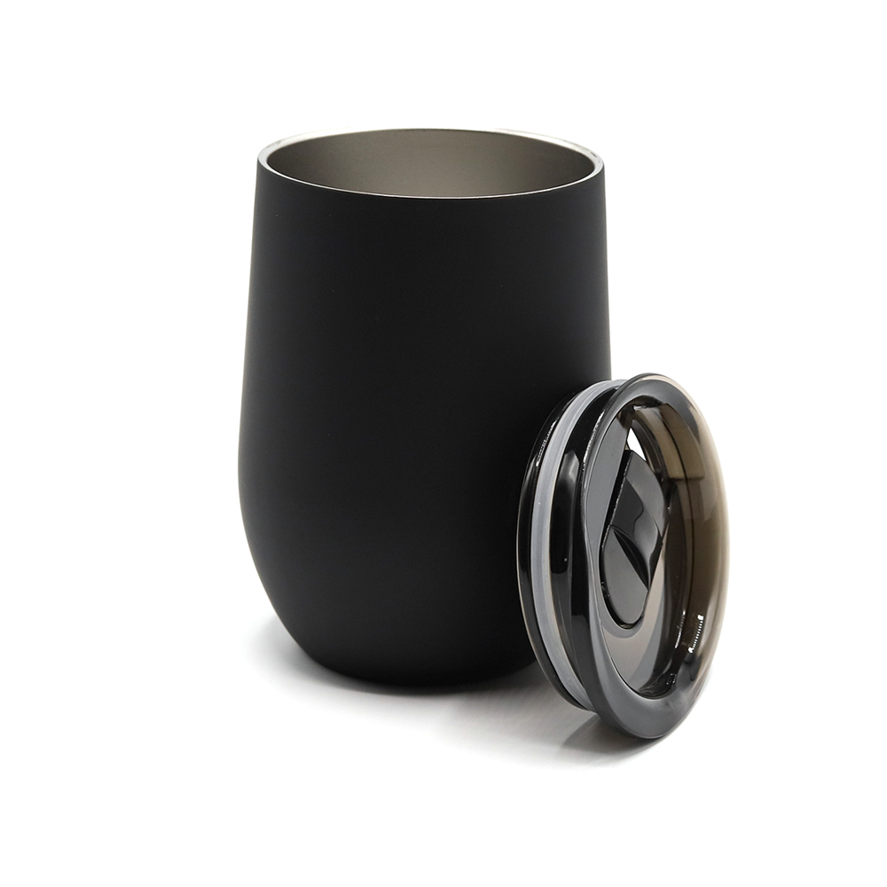 Термокружка с двойной стенкой SOFTO софт-тач, Черный-1