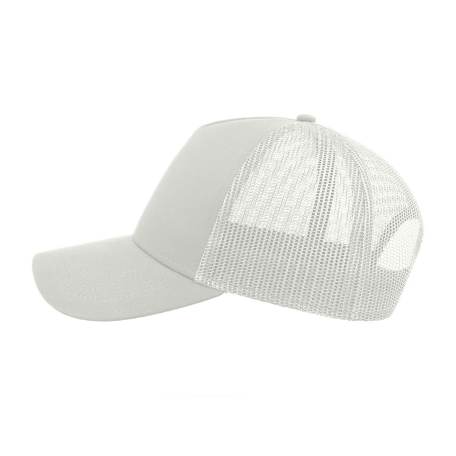 Бейсболка RAPPER COTTON, 5 клиньев, пластиковая застежка, белый-5
