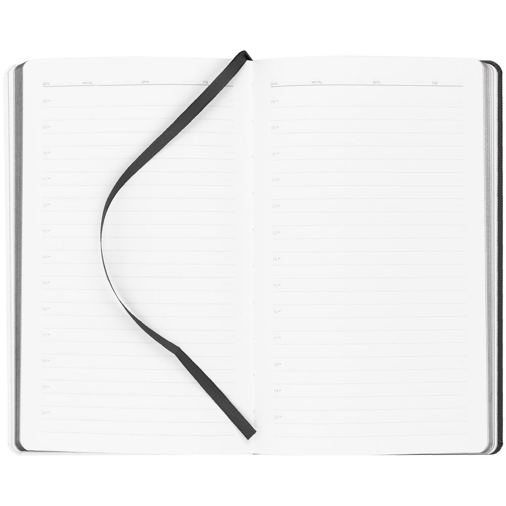 Ежедневник Duplex, недатированный, белый с черным-3