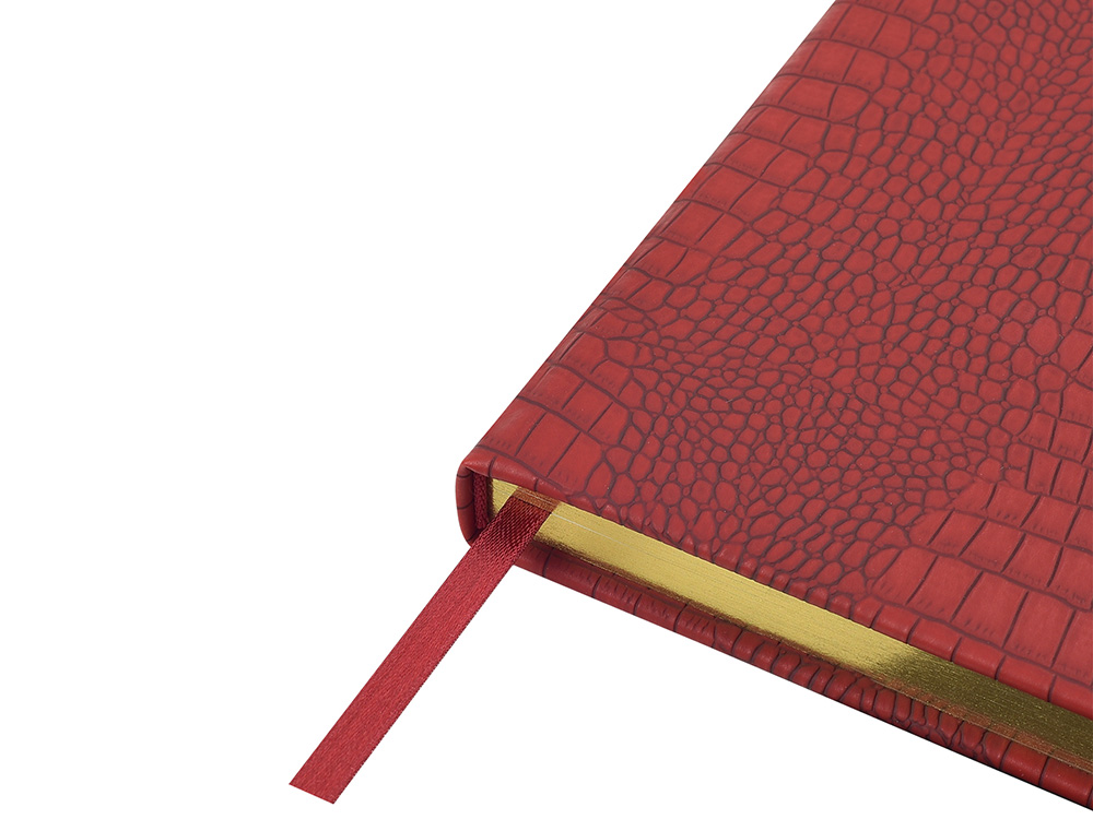 Ежедневник недатированный А5 Amazonia, бордовый с золотым обрезом-3