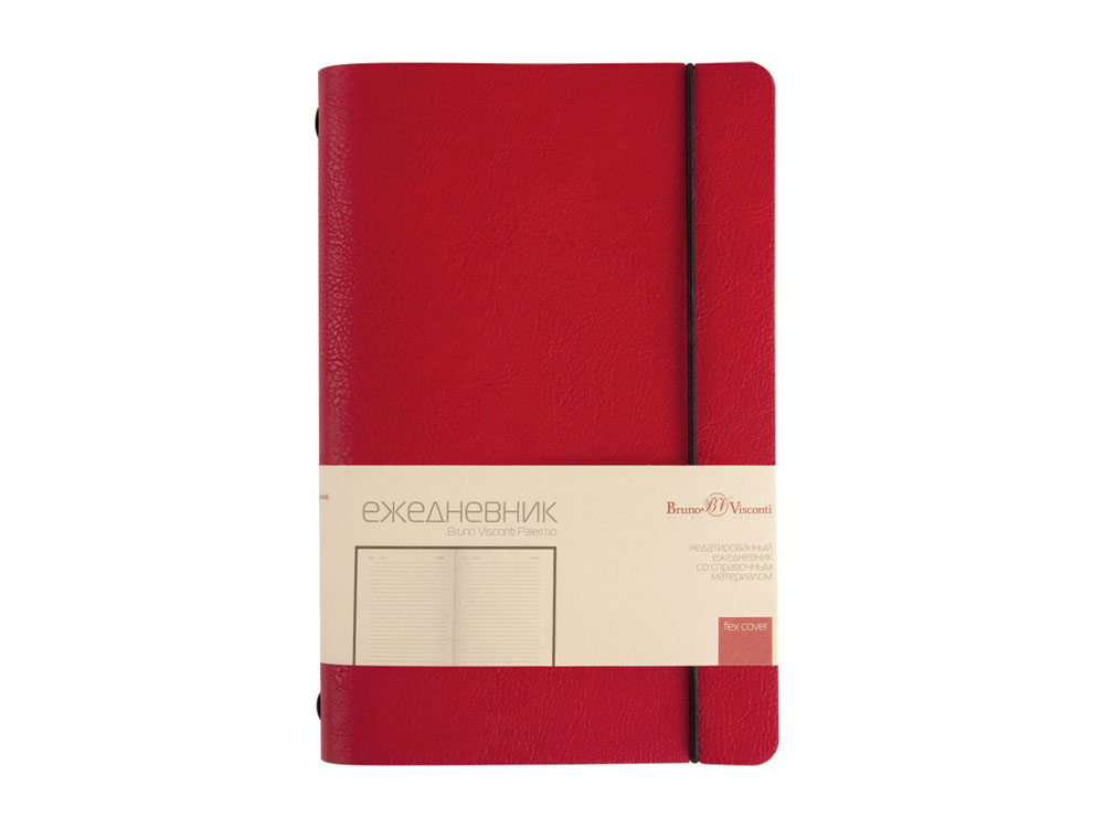 Ежедневник недатированный А5 Palermo, красный-2