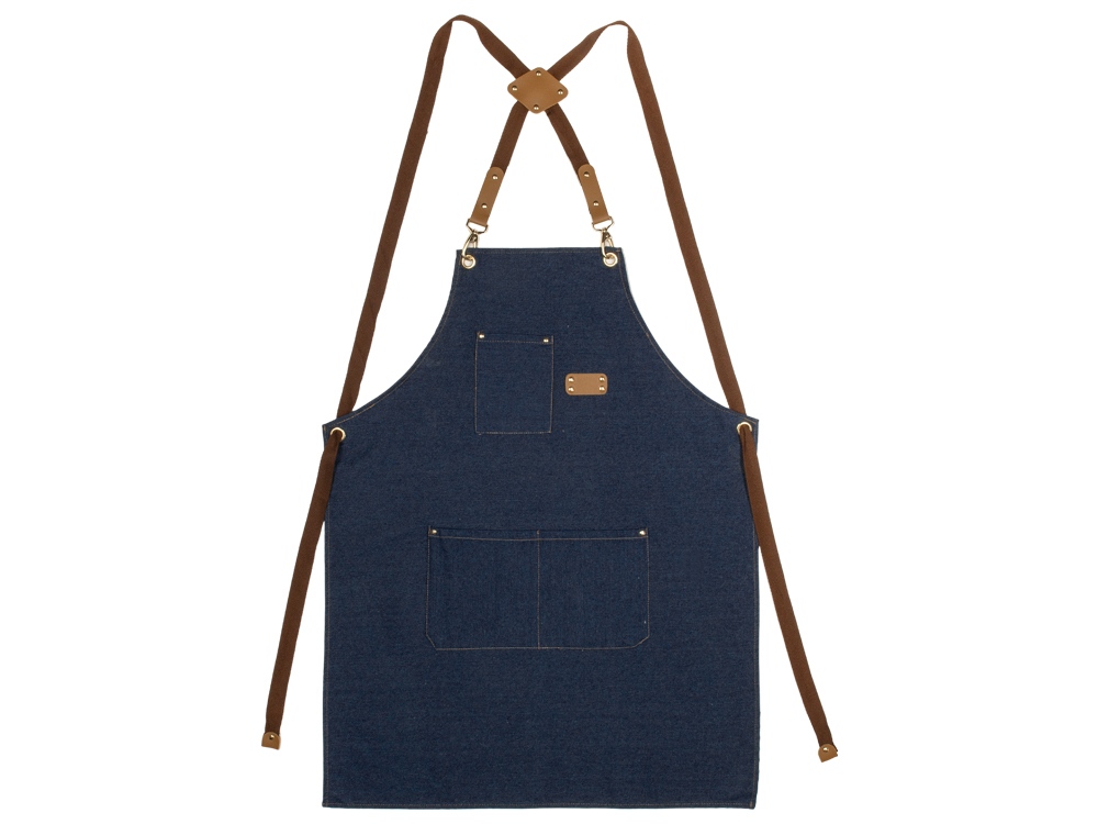 Джинсовый фартук с карманами Fry, синий-0
