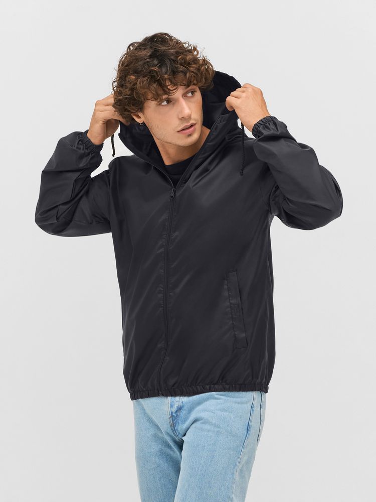 Ветровка унисекс Shield, черная-5