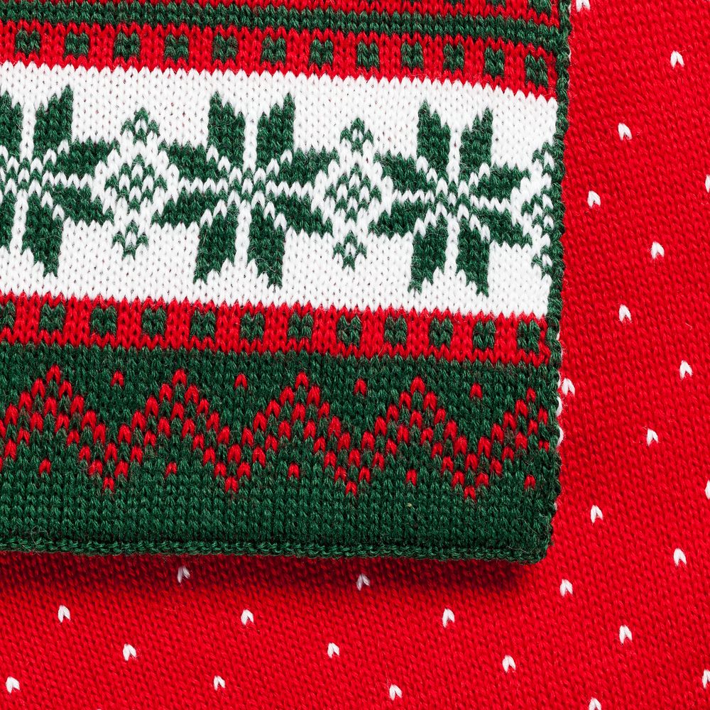 Шарф Happy View, красный с зеленым-1