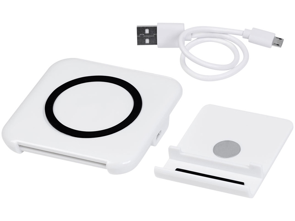 Беспроводная зарядка-подставка для смартфона Catena, белый-4