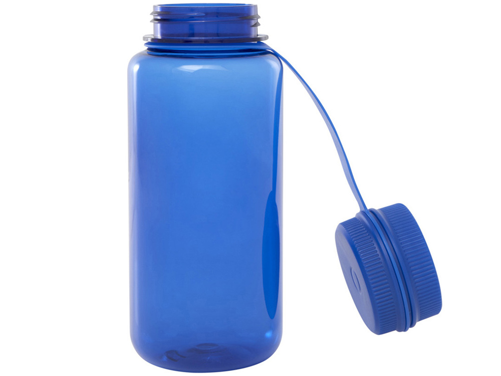 Спортивная бутылка Ryder из переработанного ПЭТ-пластика объемом 900 мл с многофункциональной крышкой, сертифицированная RCS - Ярко-синий-4