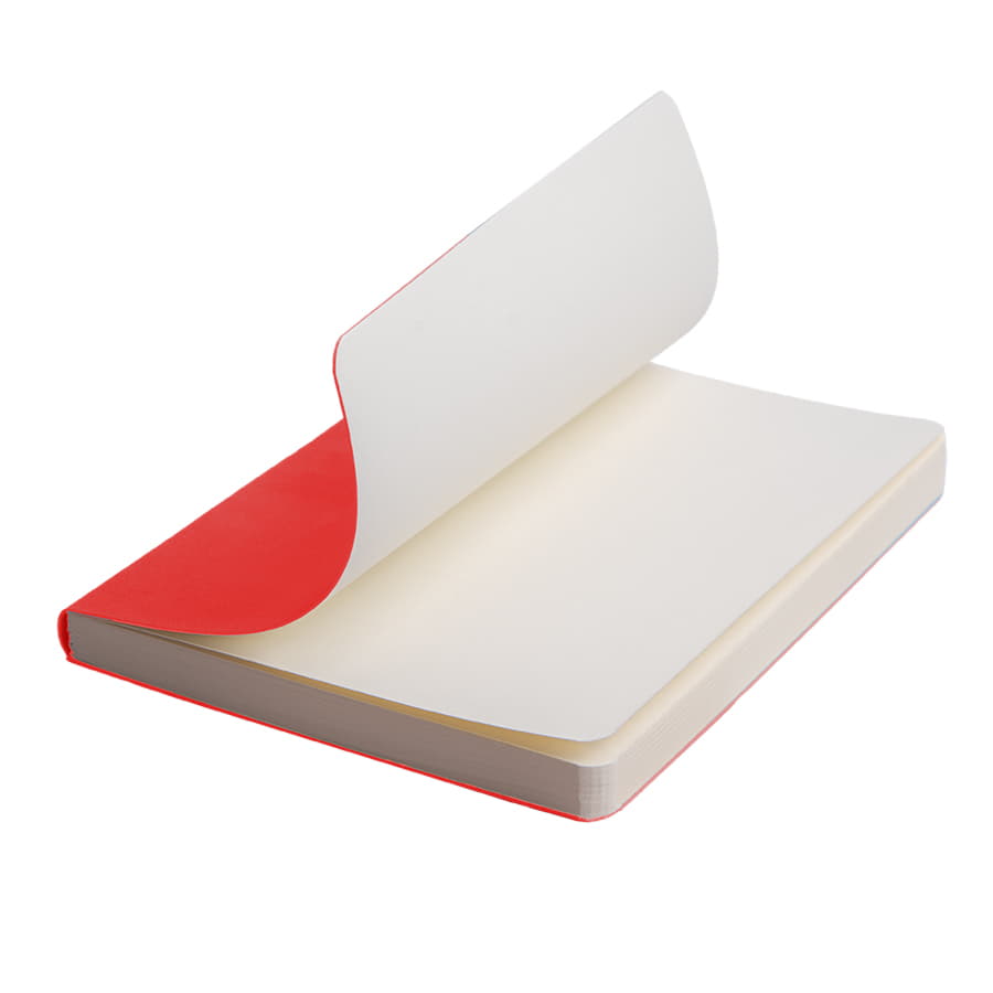 Ежедневник недатированный Tony, А5, красный, кремовый блок в линейку, красный-3