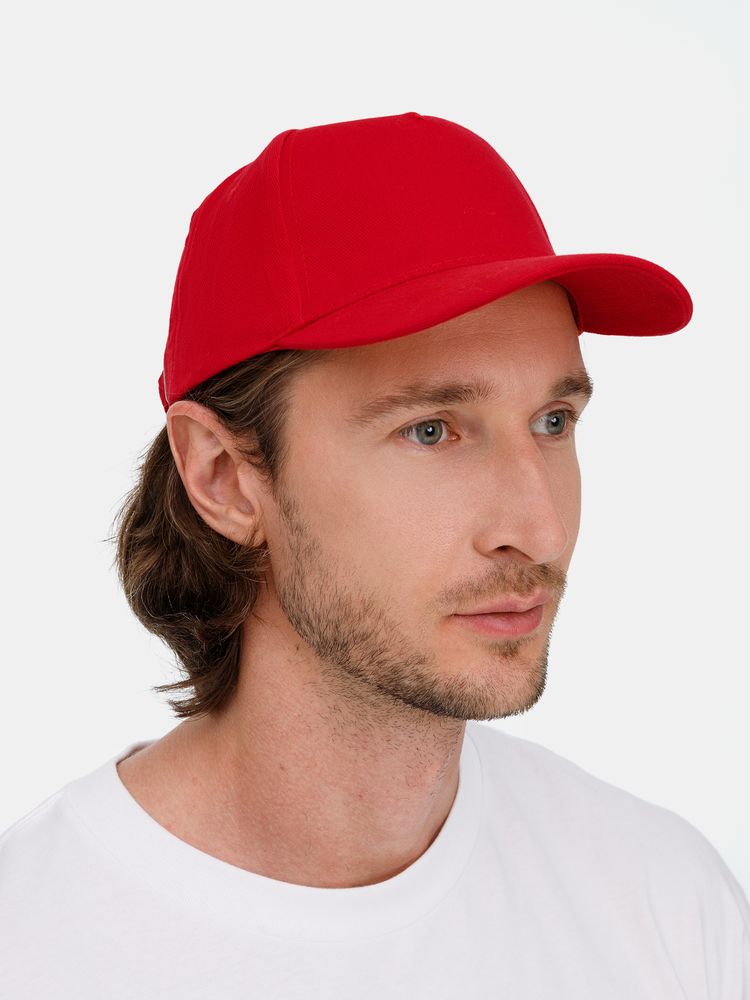 Бейсболка Long Beach, красная-3