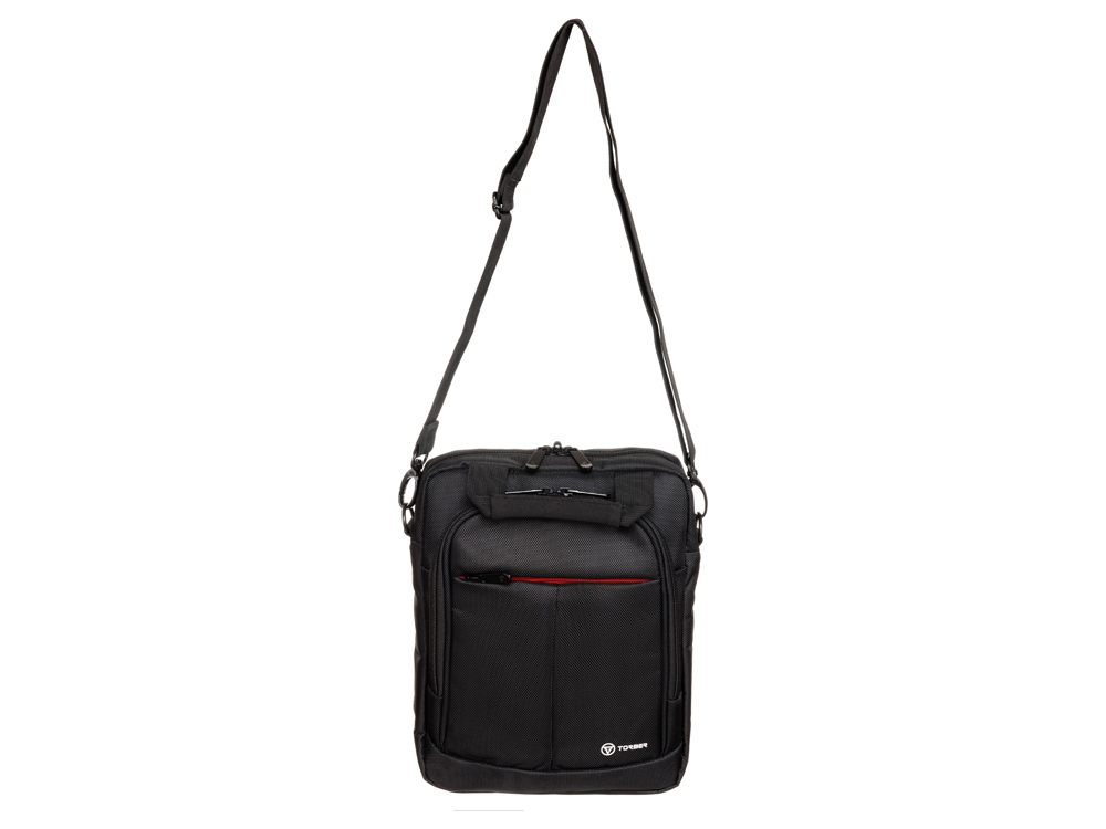 Сумка кросс-боди TORBER, черный, полиэстер, 28 х 22 х 6,5 см-5