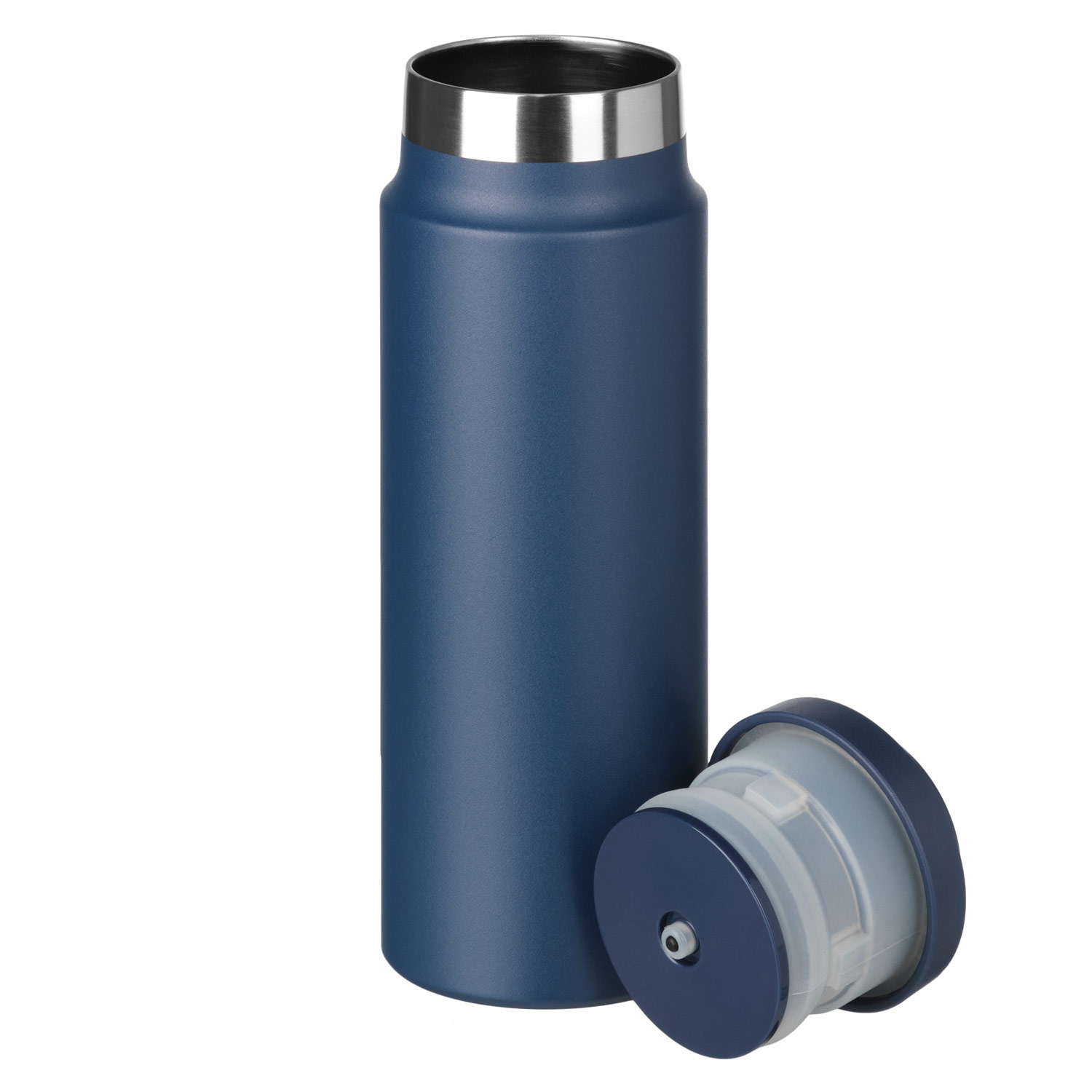 Термобутылка вакуумная герметичная Allegra, синяя-5