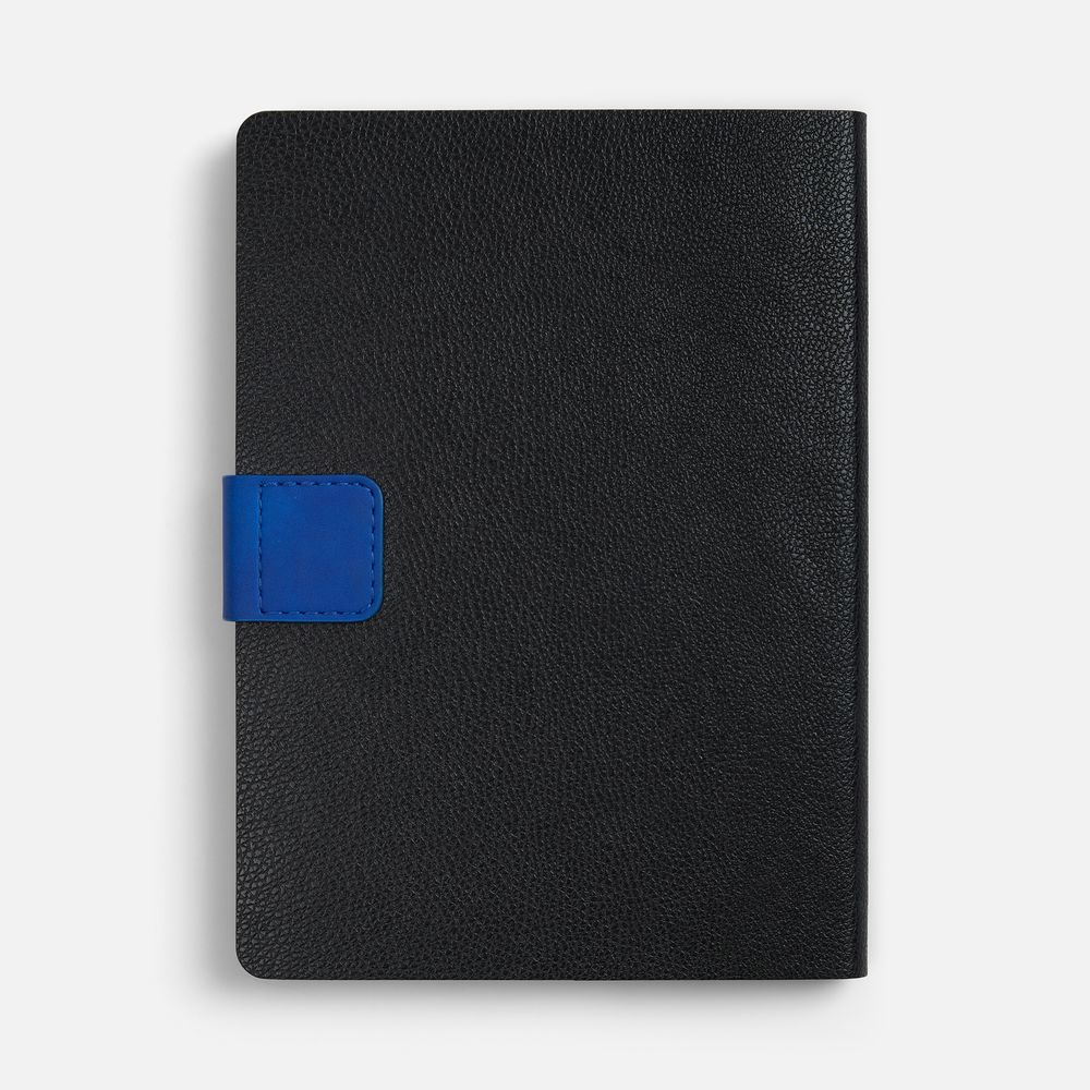 Ежедневник Boom, недатированный, черный с ярко-синий-2