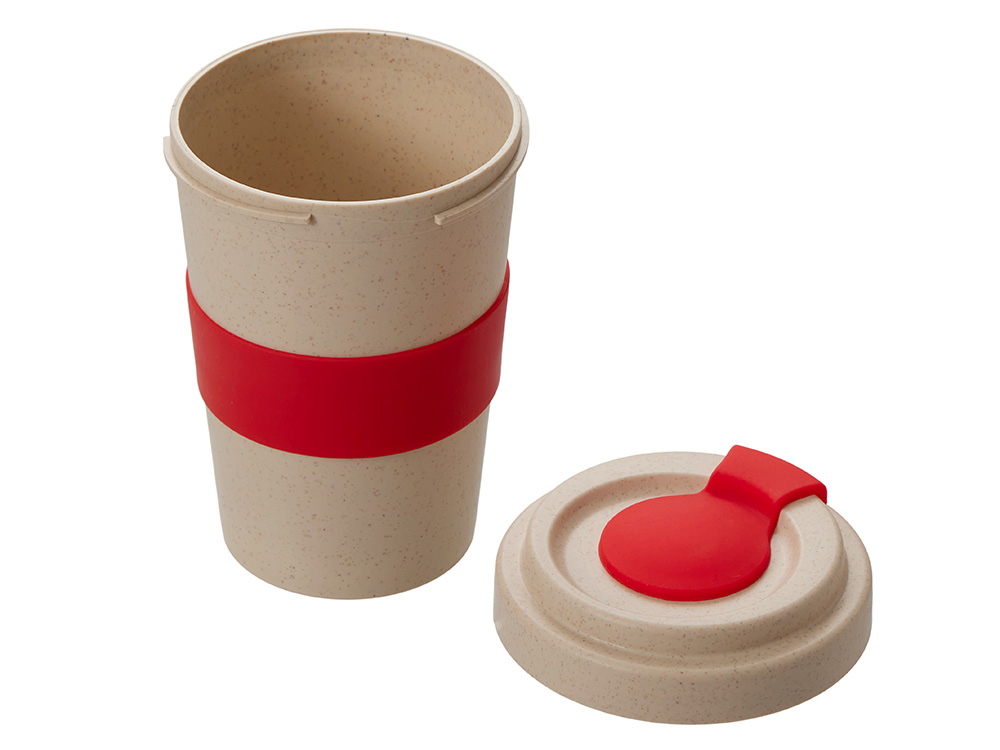 Стакан из пшеничного волокна Flava, красный-1