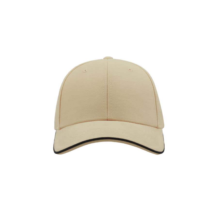 Бейсболка PILOT PIPING SANDWICH, 6 клиньев, металлическая застежка, бежевый-4