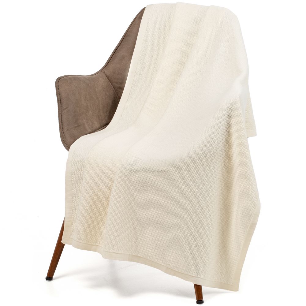 Плед Ornato, молочно-белый (ванильный)-0