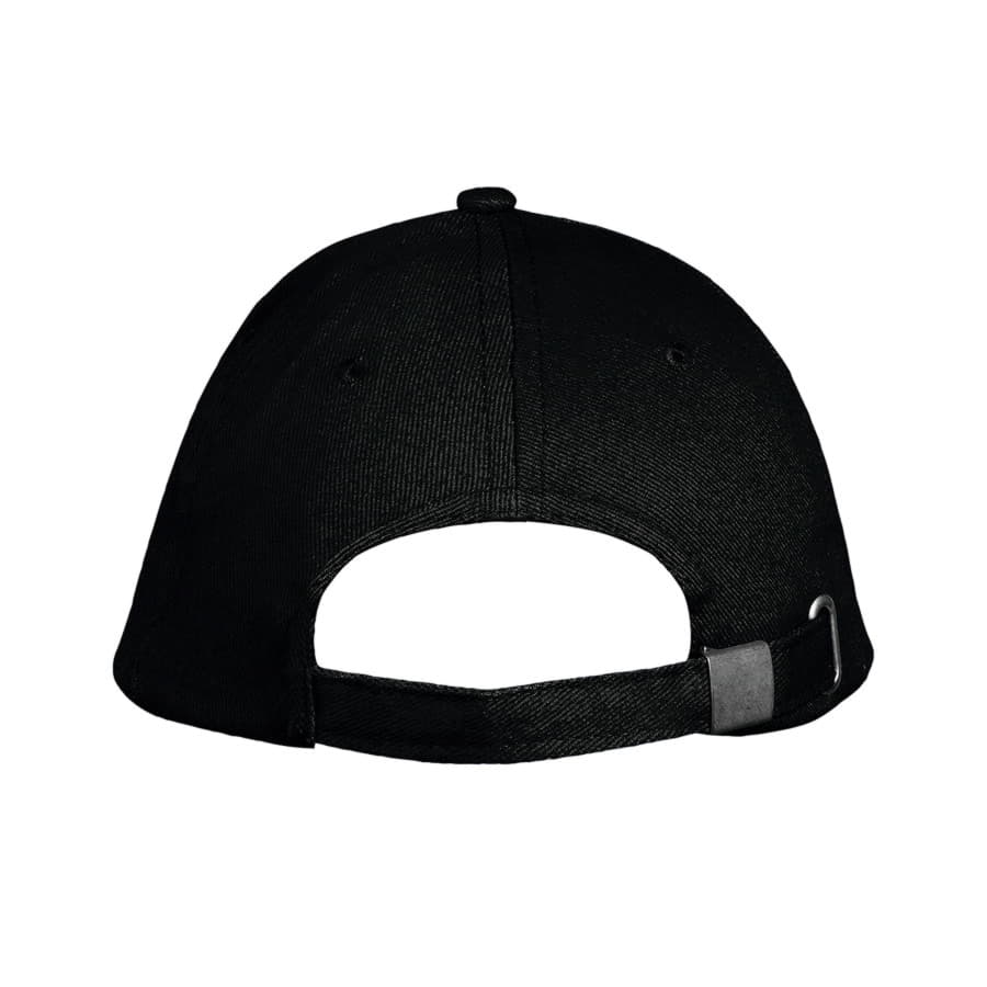 Бейсболка LONG BEACH, 5 клиньев, металлическая застежка, черный, ярко-синий-3