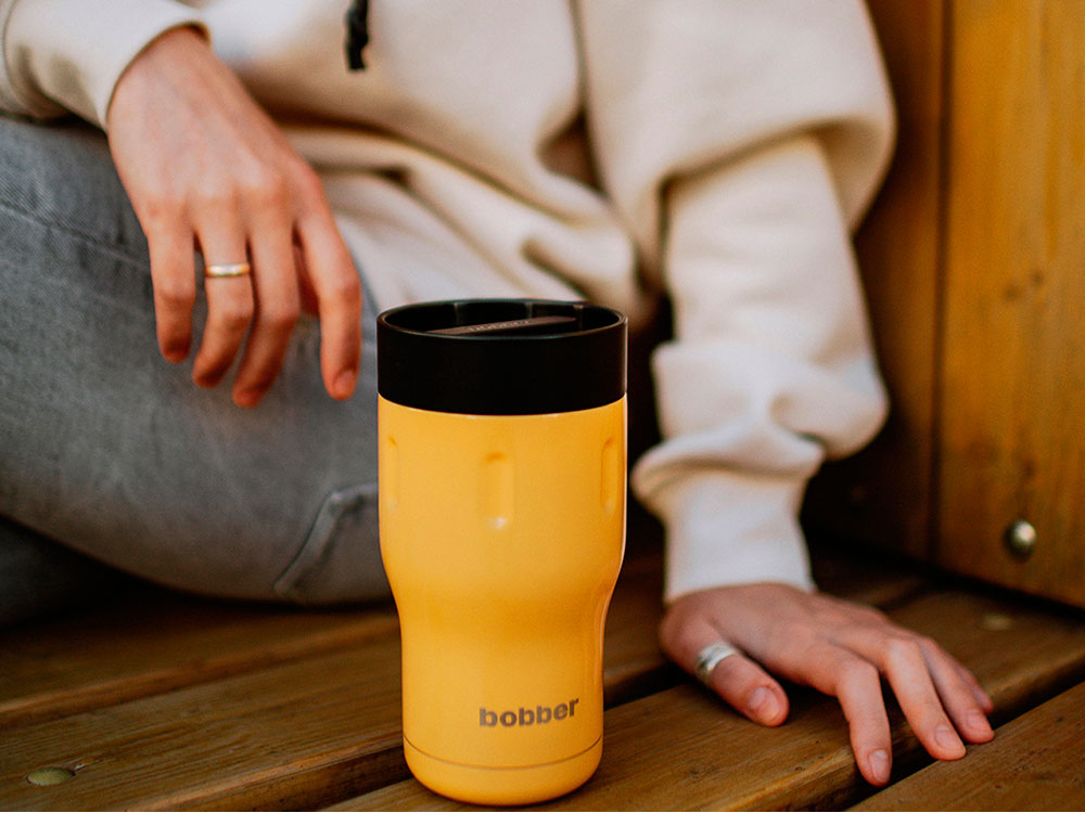 Термос питьевой, вакуумный, бытовой, тм bobber. Объем 0,35 литра. Артикул Tumbler-350 Ginger Tonic-7