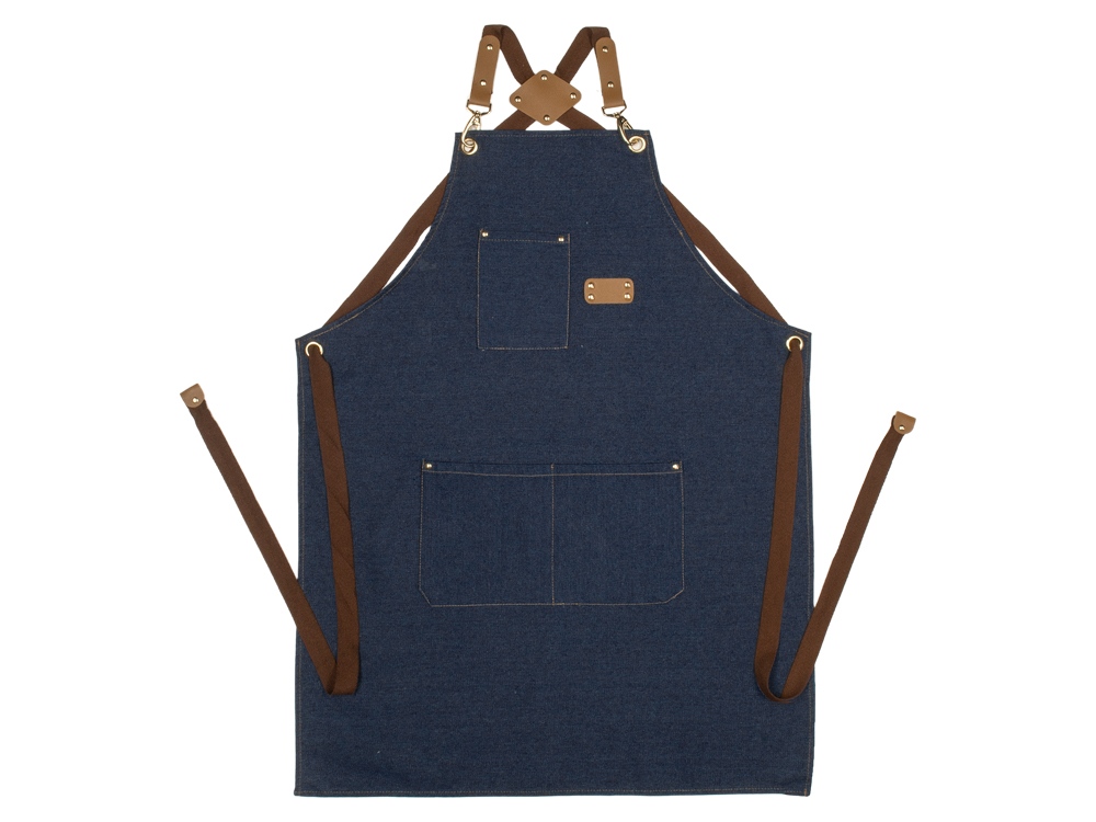 Джинсовый фартук с карманами Fry, синий-1