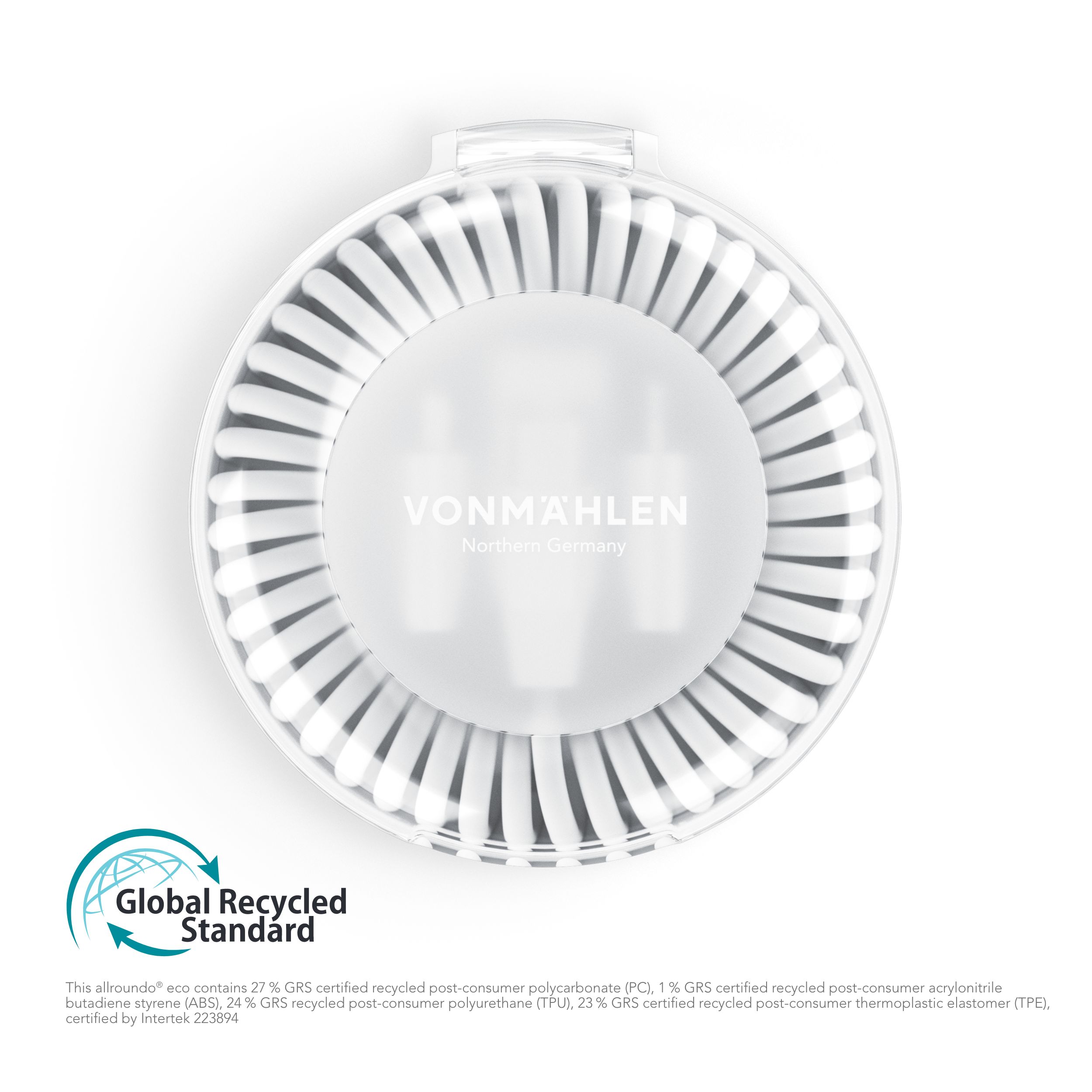 Кабель спиральный в футляре Allroundo eco с быстрой зарядкой, 90 см, белый-1