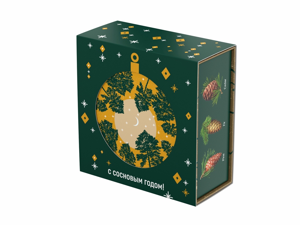 Подарочный набор c чаем С сосновым годом!-1