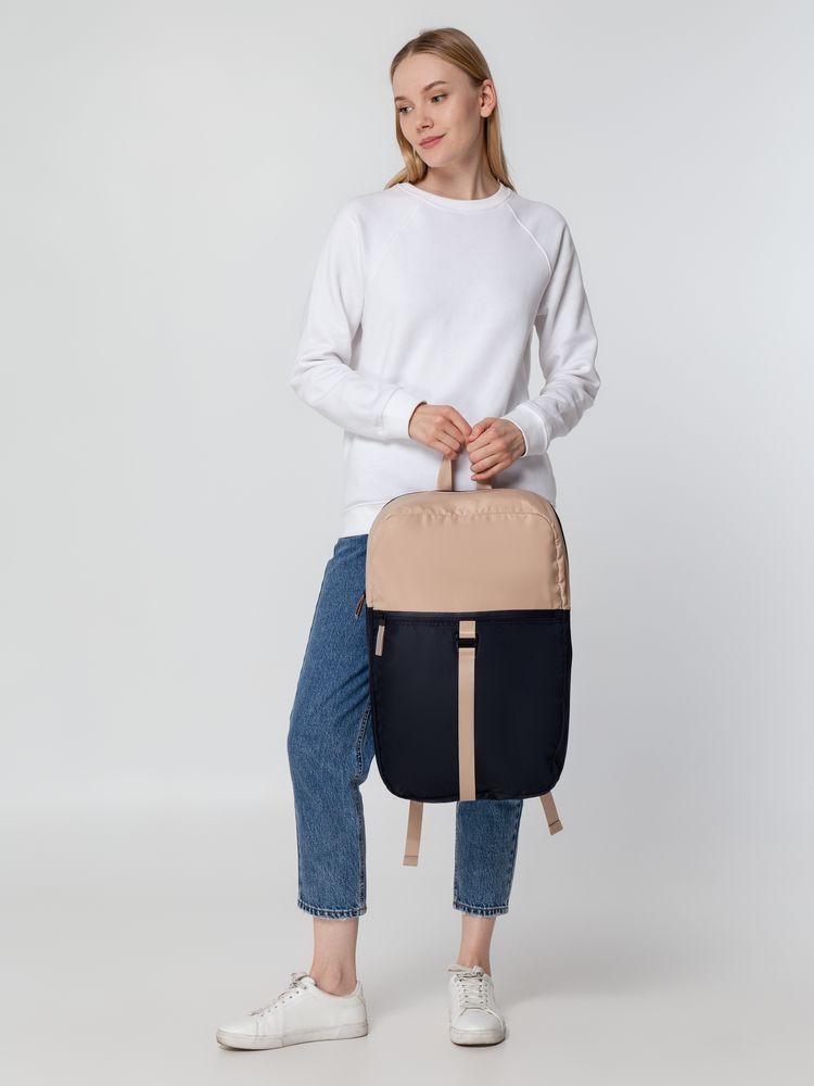 Рюкзак coolStuff, темно-синий с бежевым-4