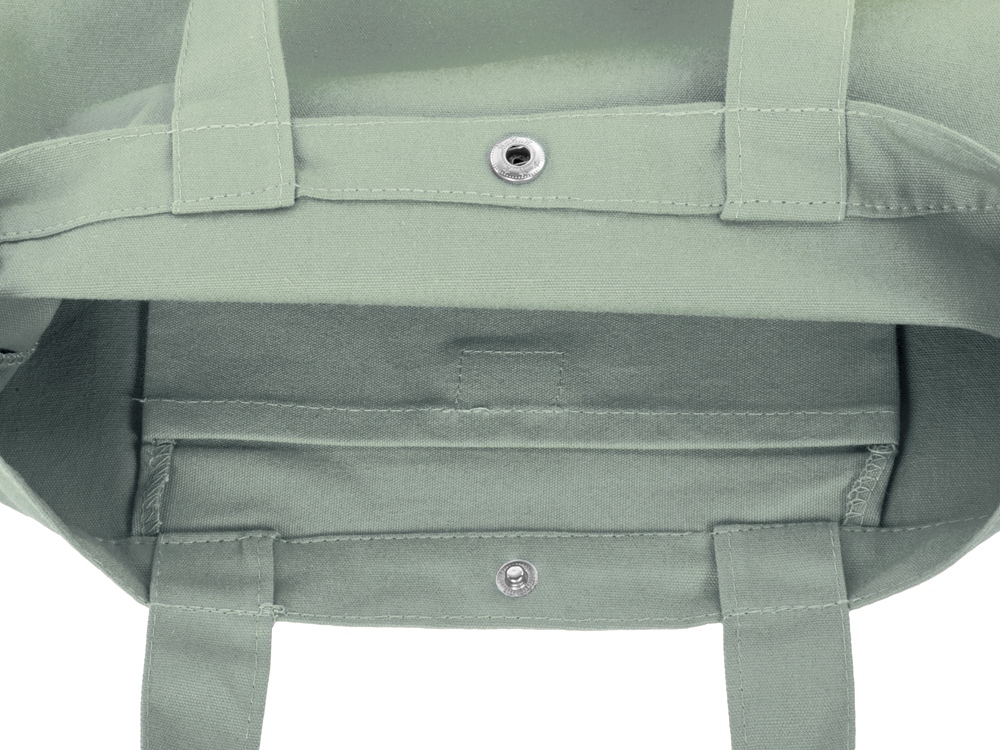 Сумка Helfer из хлопка на кнопке с регулирующейся лямкой, оливковый-5