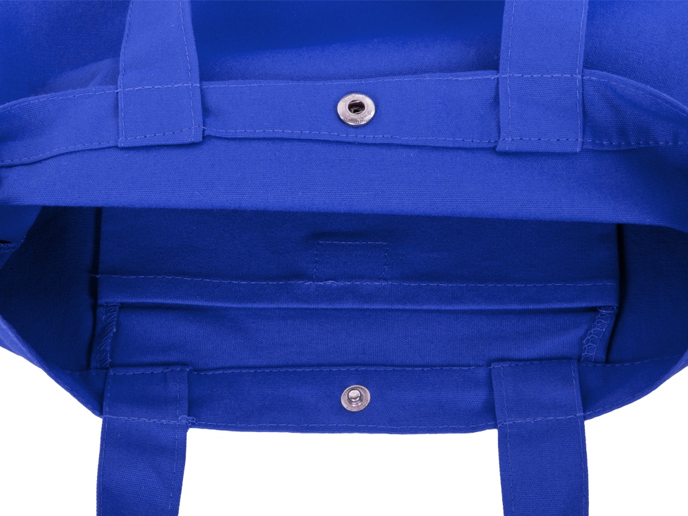 Сумка Helfer из хлопка на кнопке с регулирующейся лямкой, синий-5