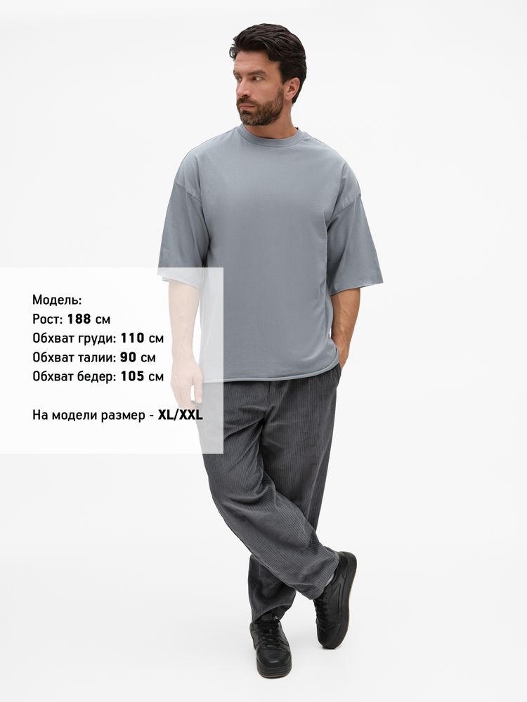 Футболка унисекс оверсайз T1, серая-2