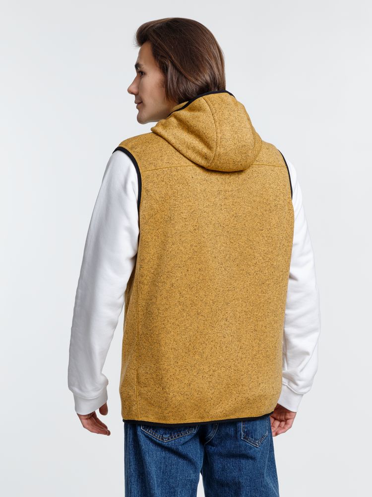 Жилет с капюшоном унисекс Gotland, горчичный-6