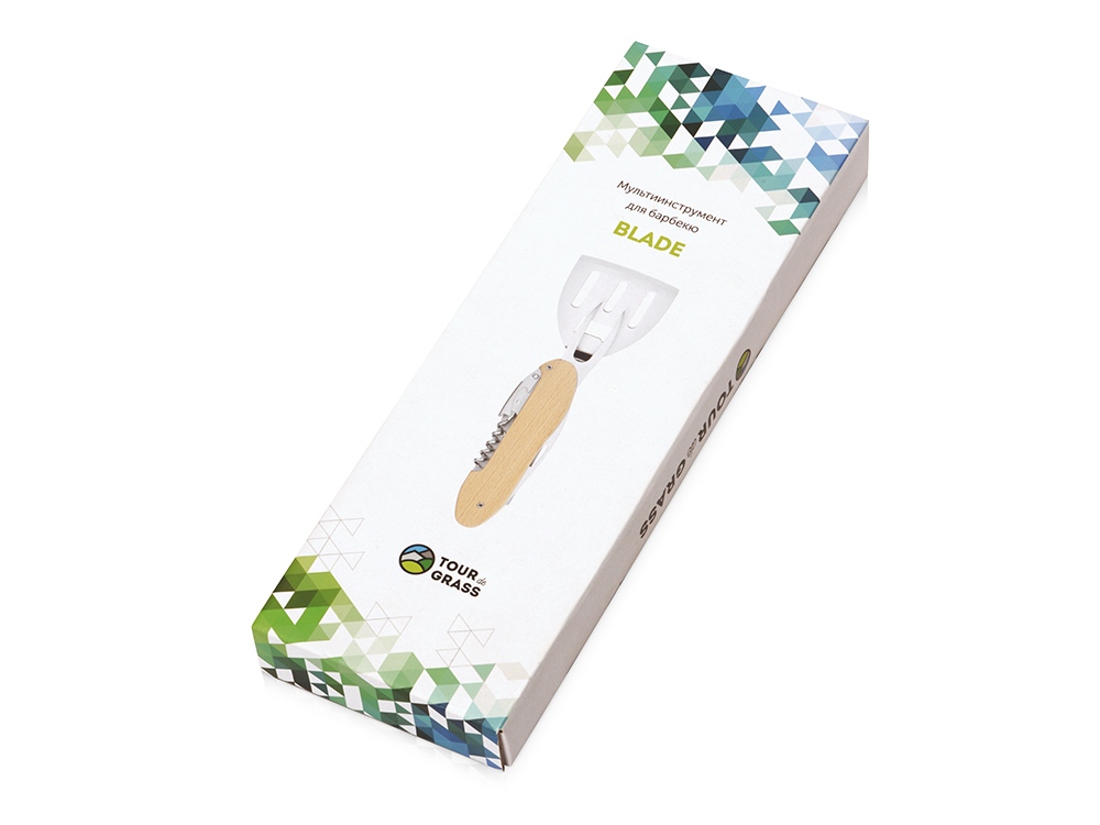 BBQ мультитул Blade 5в1 с деревянными ручками, в чехле-12