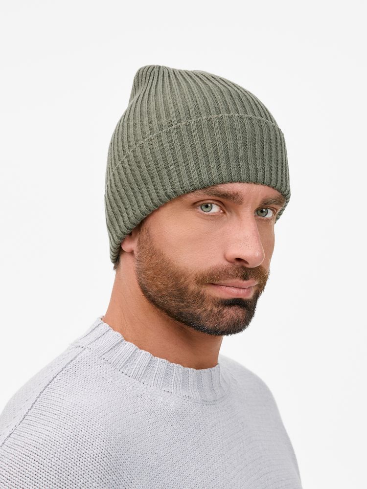 Шапка Catch Match без помпона, зеленая (полынь)-2